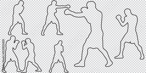 Boxer Silhouette Vector | Fighter SVG Clipart for Combat Sports Designs Boxing SVG Silhouette | Punching Fighter Vector for T-Shirts & Logos MMA Boxer Vector EPS 10