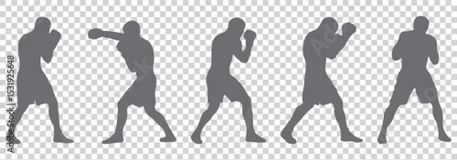 Boxer Silhouette Vector | Fighter SVG Clipart for Combat Sports Designs Boxing SVG Silhouette | Punching Fighter Vector for T-Shirts & Logos MMA Boxer Vector EPS 10