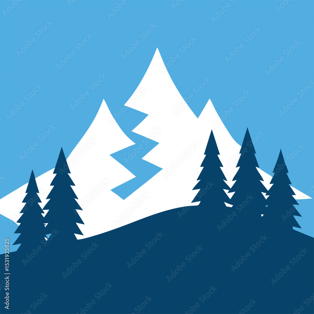 Obraz premium Winter Mountain Landscape