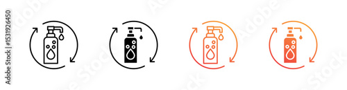 Refill Multiple Style Icon Set 