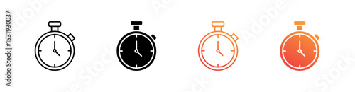 Time Multiple Style Icon Set 