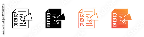 Marketing Plan Multiple Style Icon Set 