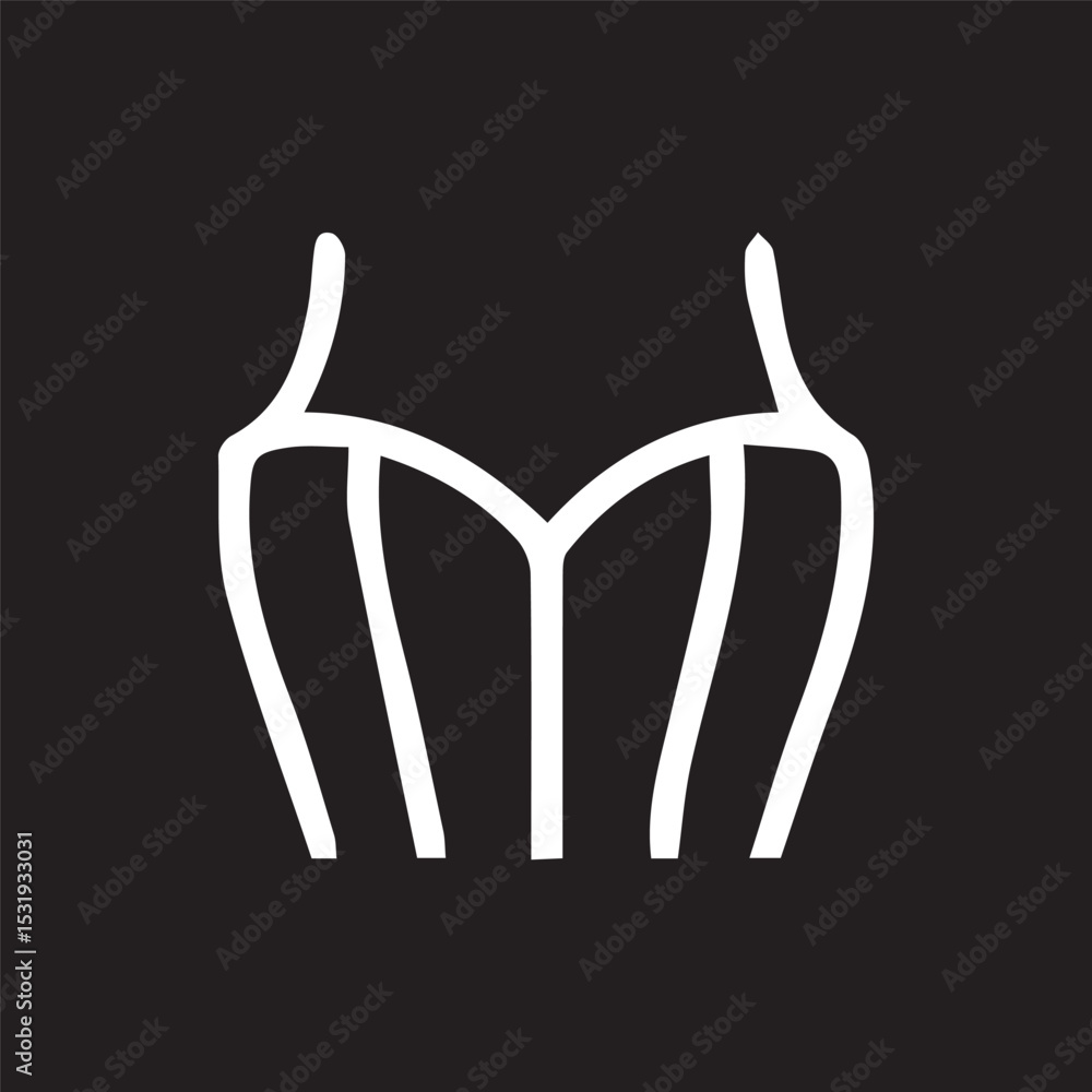 Obraz premium Captivating bodice silhouette on a minimalist black backdrop design element
