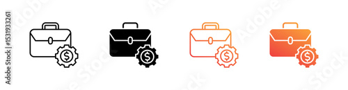 Business Management Multiple Style Icon Set 