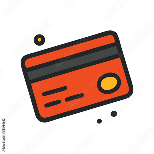 Payment Innovation: A vibrant image of a credit card. The bright red and sleek design symbolizes financial transactions and the digital age. 