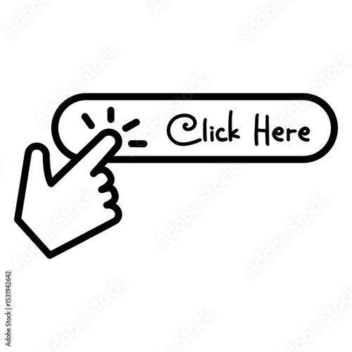 Click Here Button Vector