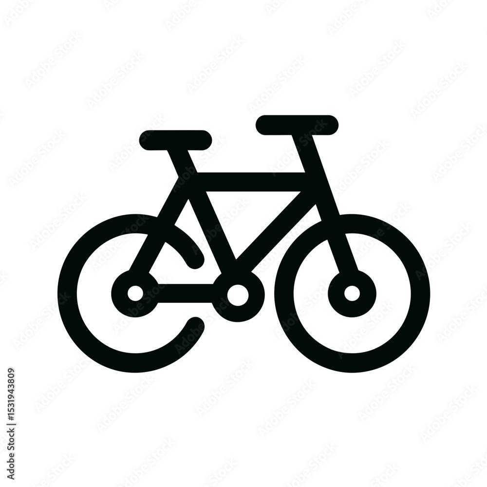 Minimalist bicycle icon in black and white design Minimalist bicycle icon in black and white design