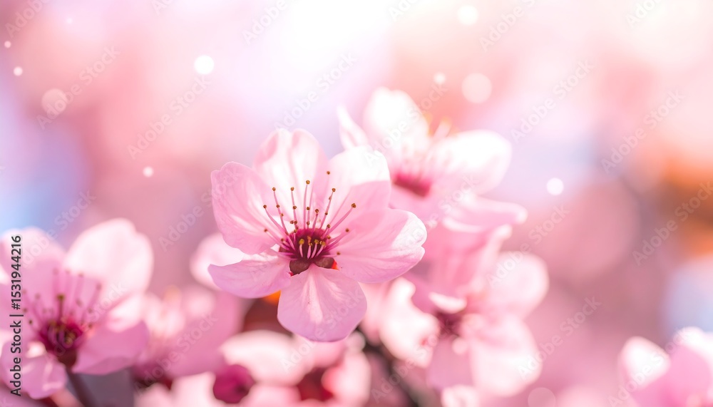 custom made wallpaper toronto digitalDelicate pink blossoms in soft light