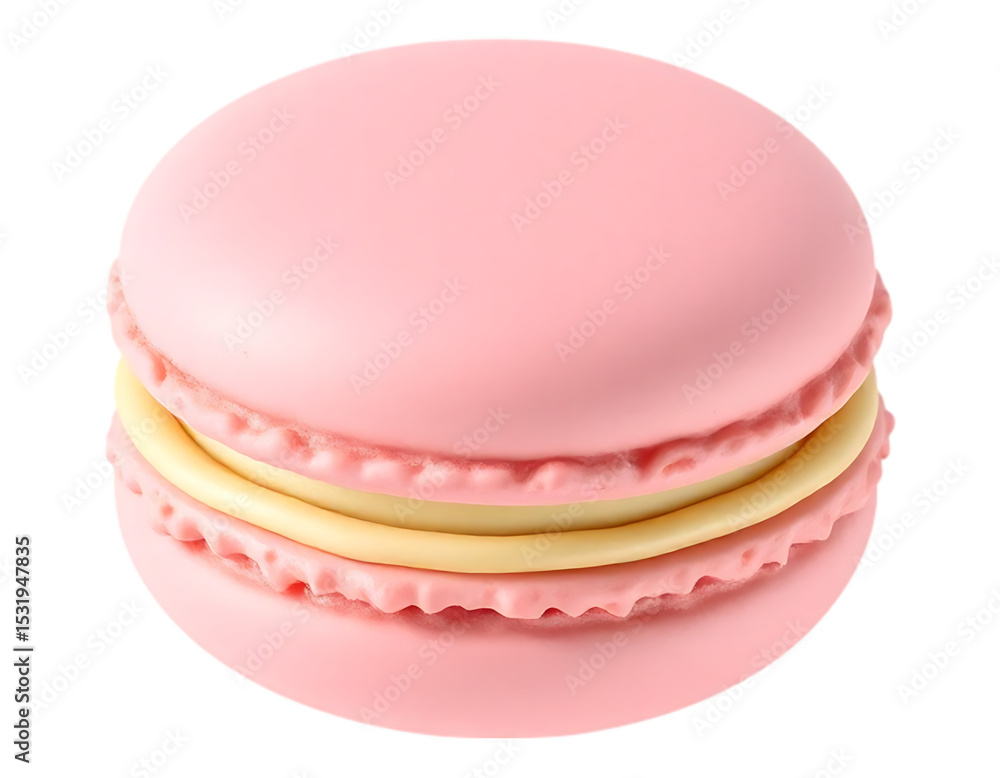 Pink Macaron A Delicious French Pastry with Cream Filling Pink Macaron A Delicious French Pastry with Cream Filling
