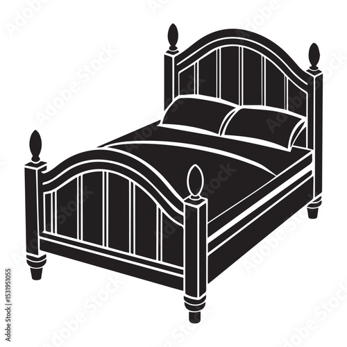  daybed icon silhouette vector illustration design
