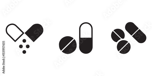 Medical Capsule and Tablet Icons A Comprehensive Guide to Pharmaceutical Graphics