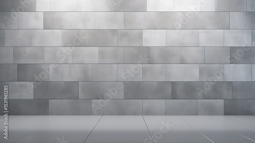 Wallpaper Mural Abstract silver brick background with geometric textured pattern Torontodigital.ca