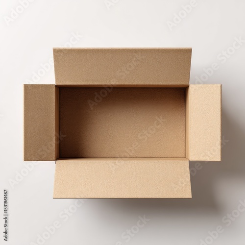 Open cardboard box, empty inside (3)