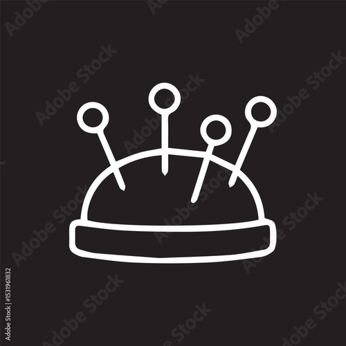 Classic Pin Cushion A Sewing Essential Represented in Simple Lines