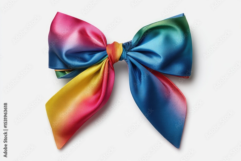 Vibrant rainbow satin bow (1) Vibrant rainbow satin bow (1)