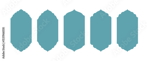 Vector set of decorative frames for Muslim and Hindu celebrations. Perfect for Eid, Ramadan, Diwali, and festive invitations.