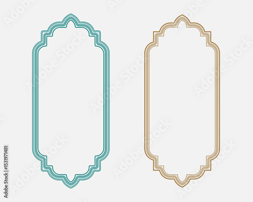 Islamic tazhib art collection iranian frame borders with floral and plant elements text box templates for religious and festive designs