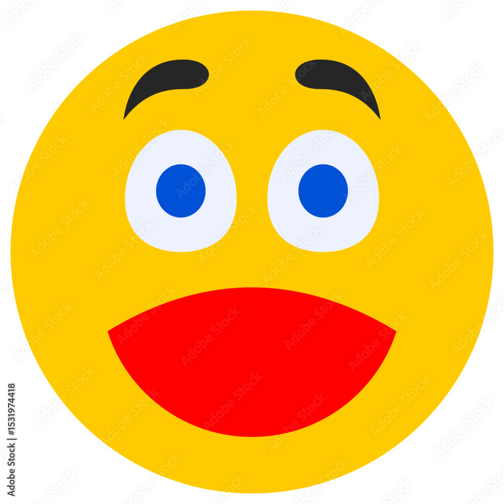 Fototapeta premium laugh flat icon