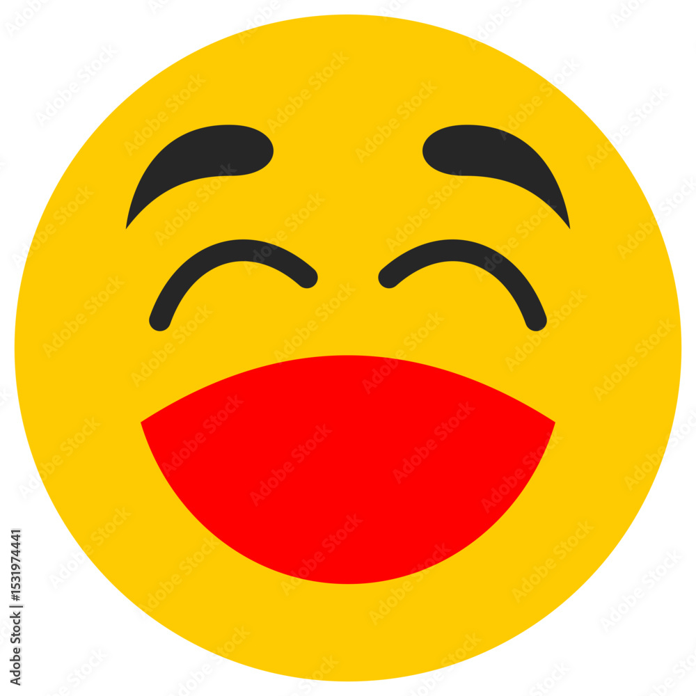 Fototapeta premium laugh flat icon