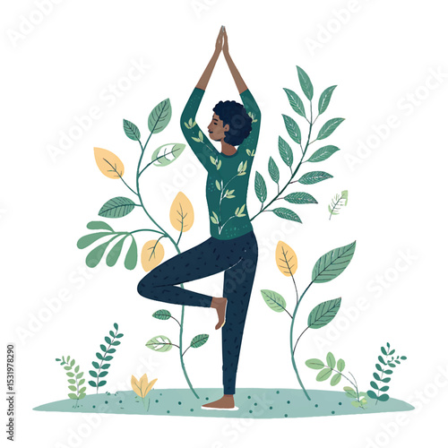 yoga woman vector illustration