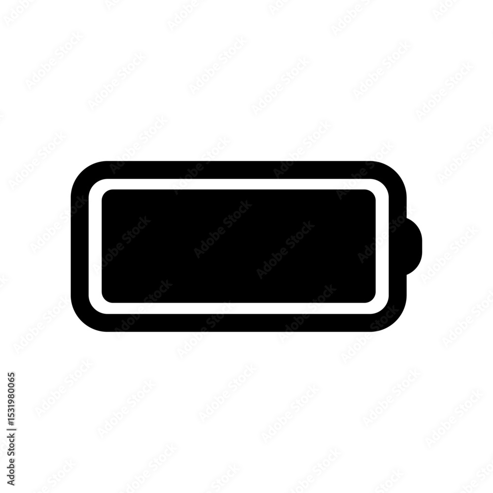 Fototapeta premium Full battery icon. White background.