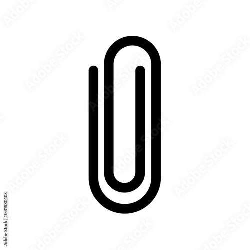 Paper clip icon. White background.