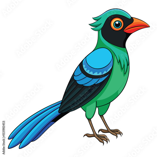 Paradise tanager with incredibly vivid plumage, a burst of color in the jungle.