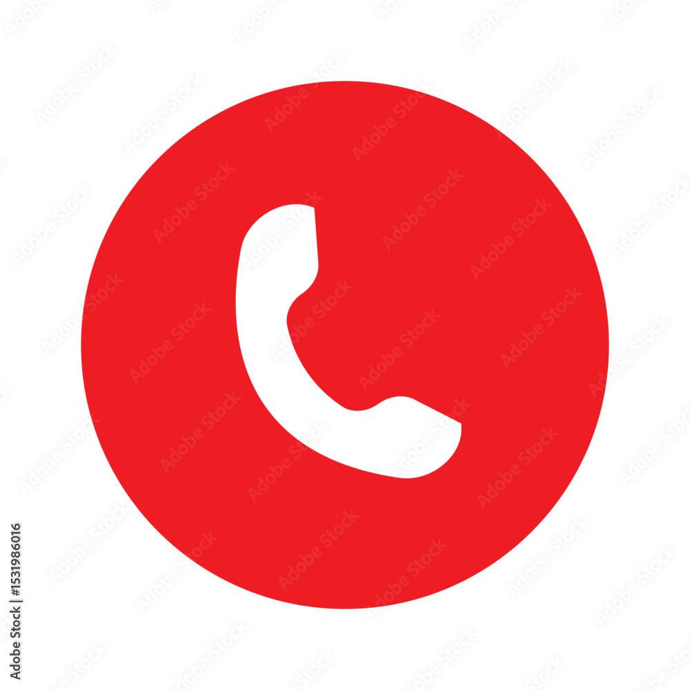 Red phone icon isolated on white background. Decline symbol modern, simple, vector, icon for website design, mobile app, ui. Vector Illustration Red phone icon isolated on white background. Decline symbol modern, simple, vector, icon for website design, mobile app, ui. Vector Illustration