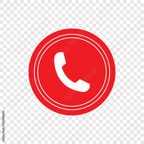 Red phone icon isolated on white background. Decline symbol modern, simple, vector, icon for website design, mobile app, ui. Vector Illustration 