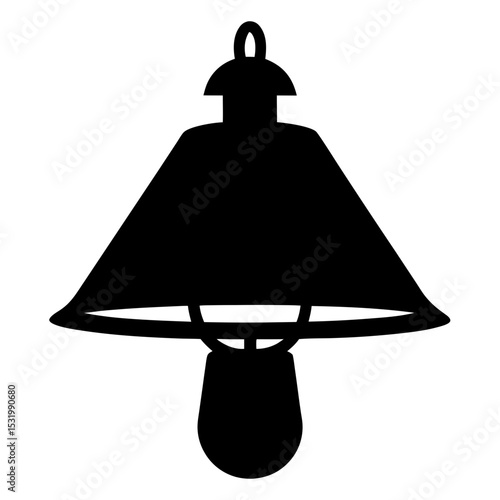 Silhouette of a classic hanging lamp, a timeless and elegant design
