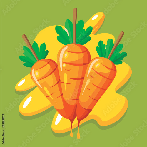 Juicy carrots dripping with goodness.