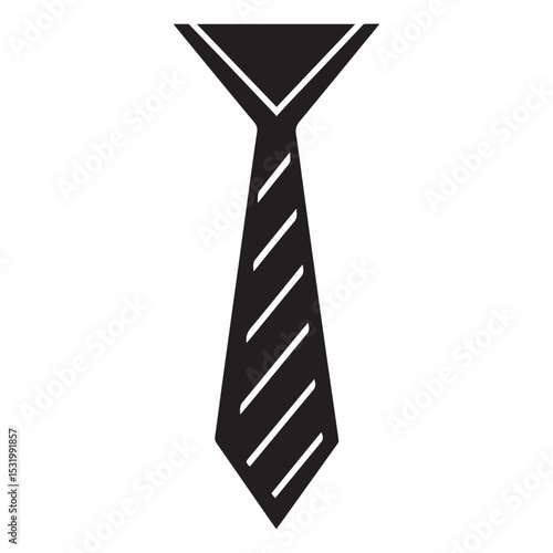 tie on icon silhouette vector illustration isolated on white white background