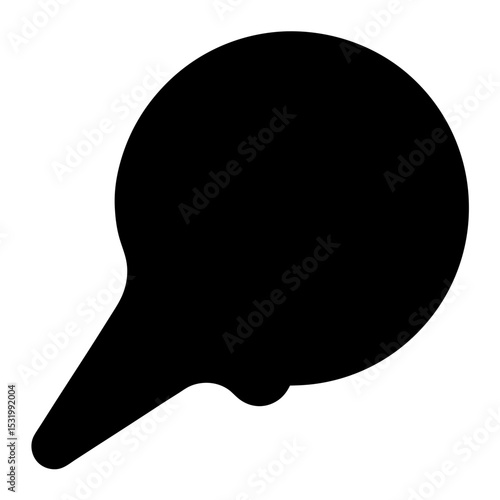 A black silhouette drawing of a medical enema bulb syringe object