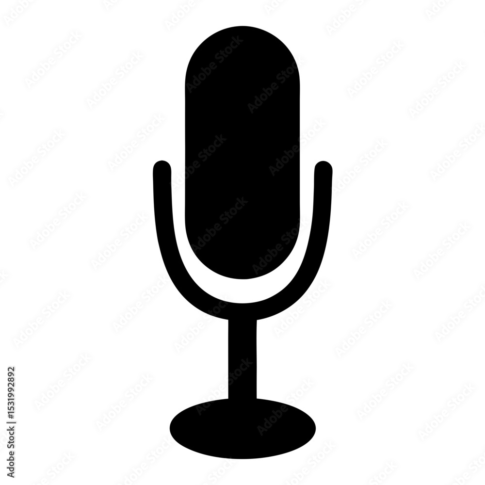 Retro style microphone for podcasting recording and radio broadcasting application design Retro style microphone for podcasting recording and radio broadcasting application design