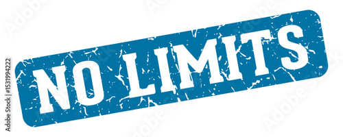 no limits rectangular sign. no limits stamp