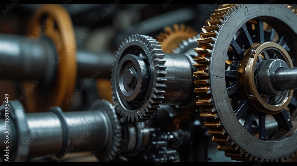 Fototapeta premium Industrial Mechanism Close-Up