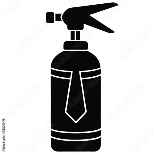flight attendant element isolated fire extinguishe on white background