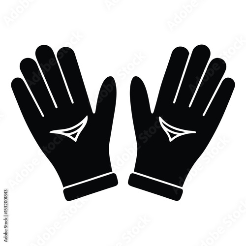 flight attendant element isolated gloves on white background