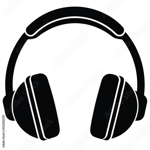 flight attendant element isolated headphone on white background