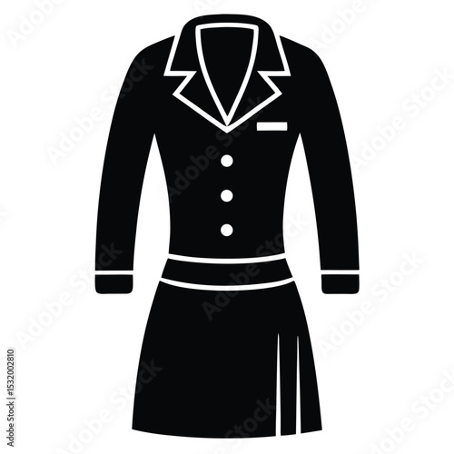 flight attendant element isolated jump seat on white background