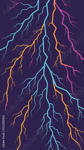 Dynamic abstract energetic light streaks vector design in vibrant colors suitable for modern aesthetics