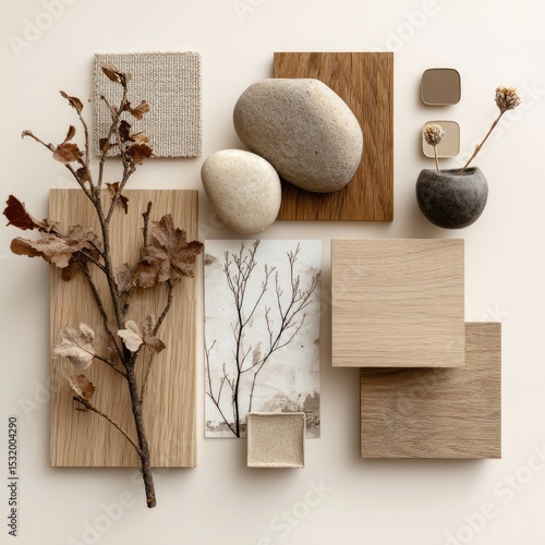 Muted autumnal color palette samples