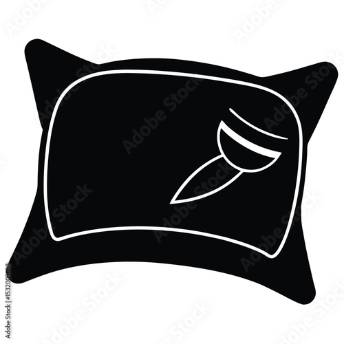 flight attendant element isolated pillow on white background