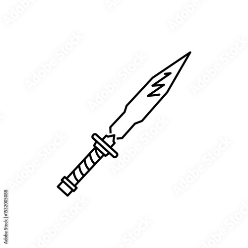 Black Lined Crystal Saber with Jagged Energy Tip Icon