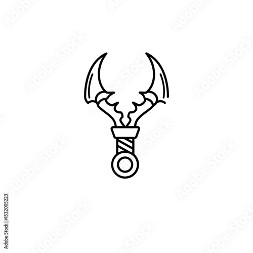 Black Lined Dragon Talon Pincer Blade Icon