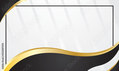 Luxury background with black gold waves, luxury certificate