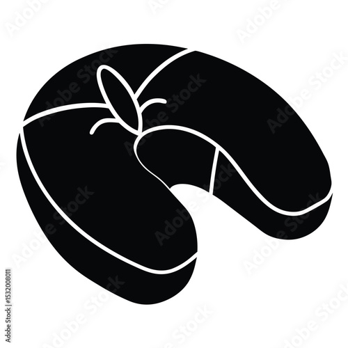flight attendant element isolated travel pillow on white background