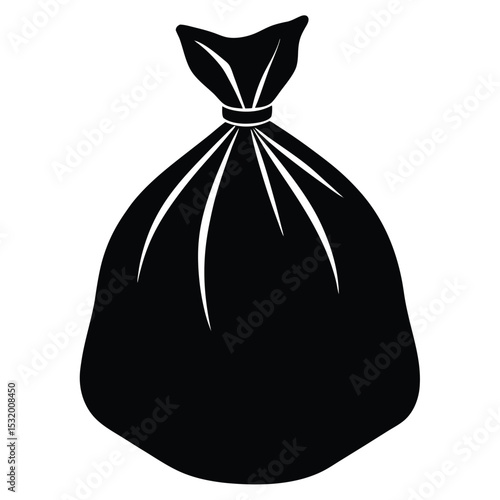 flight attendant element isolated waste bag on white background