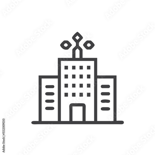 Tech Startup Building Icon for Business Presentations, Corporate Websites, Tech Industry Blogs, Company Profiles and Digital Marketing Materials