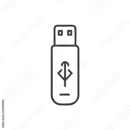 USB Flash Drive Icon with Dollar Sign for Finance Apps, Tech Blogs, Data Storage Websites, Financial Technology Materials and Digital Banking Graphics